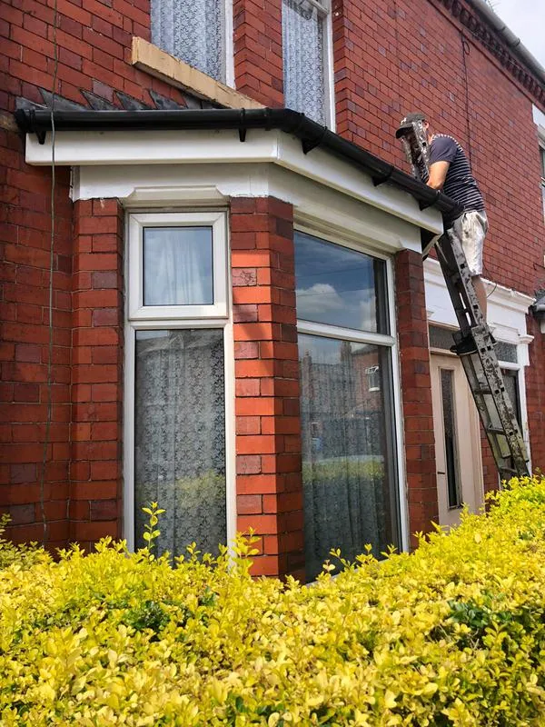 Temporary leak repair on bay window in Shropshire