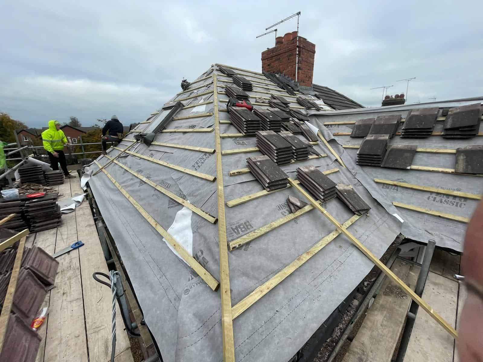 Dragon Elite team installing new roof