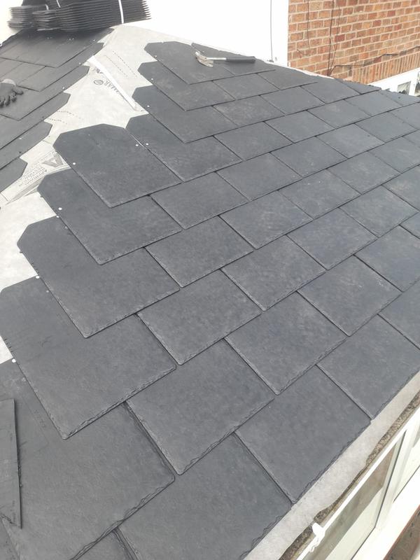 Slate tiles going on extension